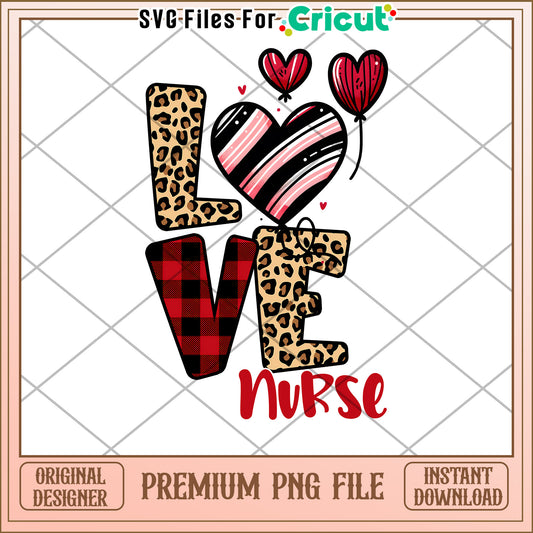 Leopard Nurse Love PNG Valentines Day
