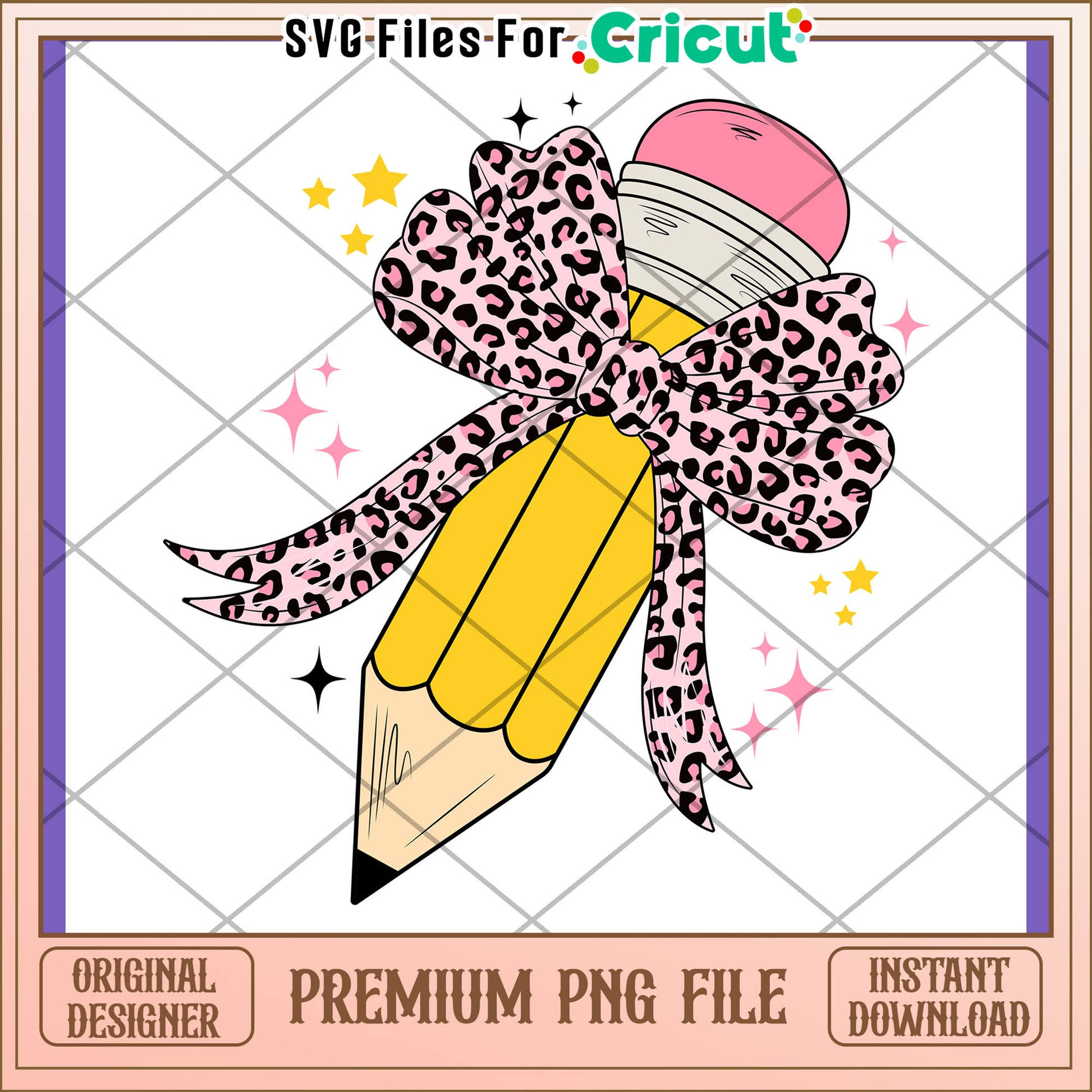 Leopard Pencil PNG Instant Download