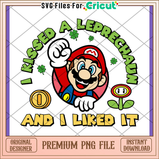 Leprechaun Kiss Mario PNG Design for Spring Fun