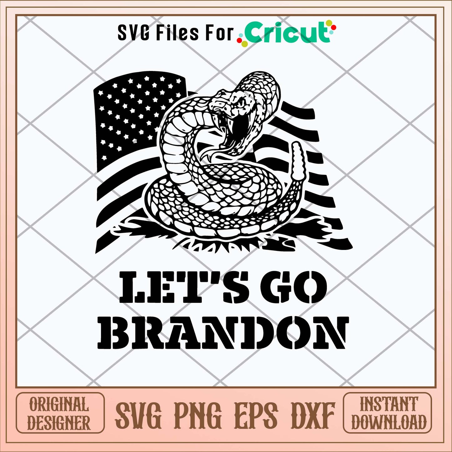 Let’s Go Brandon Gadsden Flag Svg