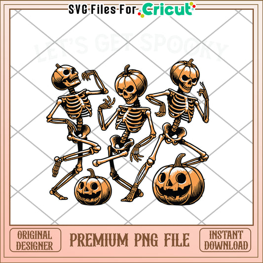 Let's get spooky skeleton png, halloween decorations png, halloween cartoon png