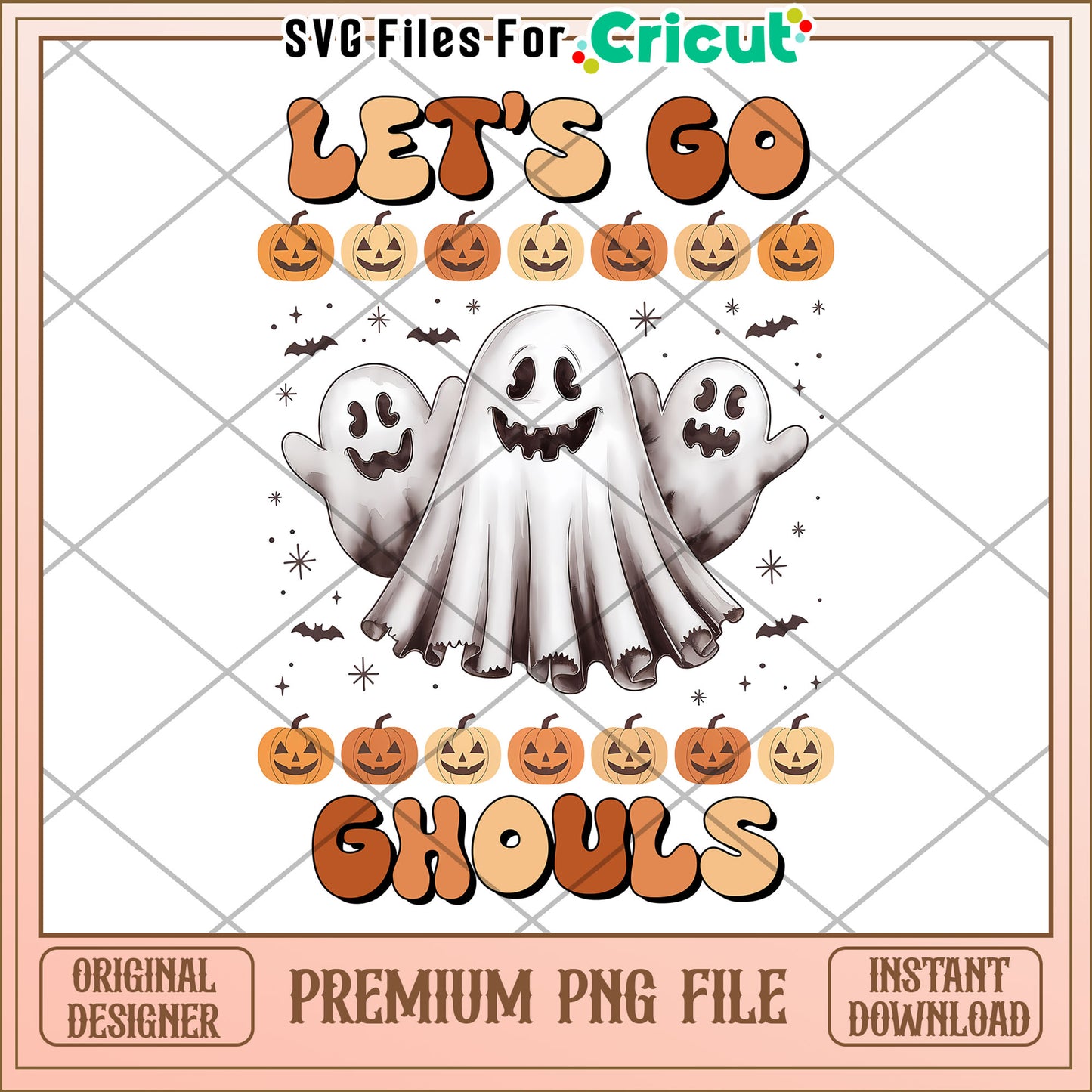 Let's go ghouls halloween png,spooky fall  png, halloween candy png