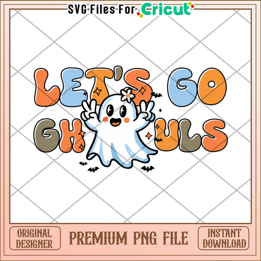 Let's go ghouls png,spooky fall  png, halloween candy png