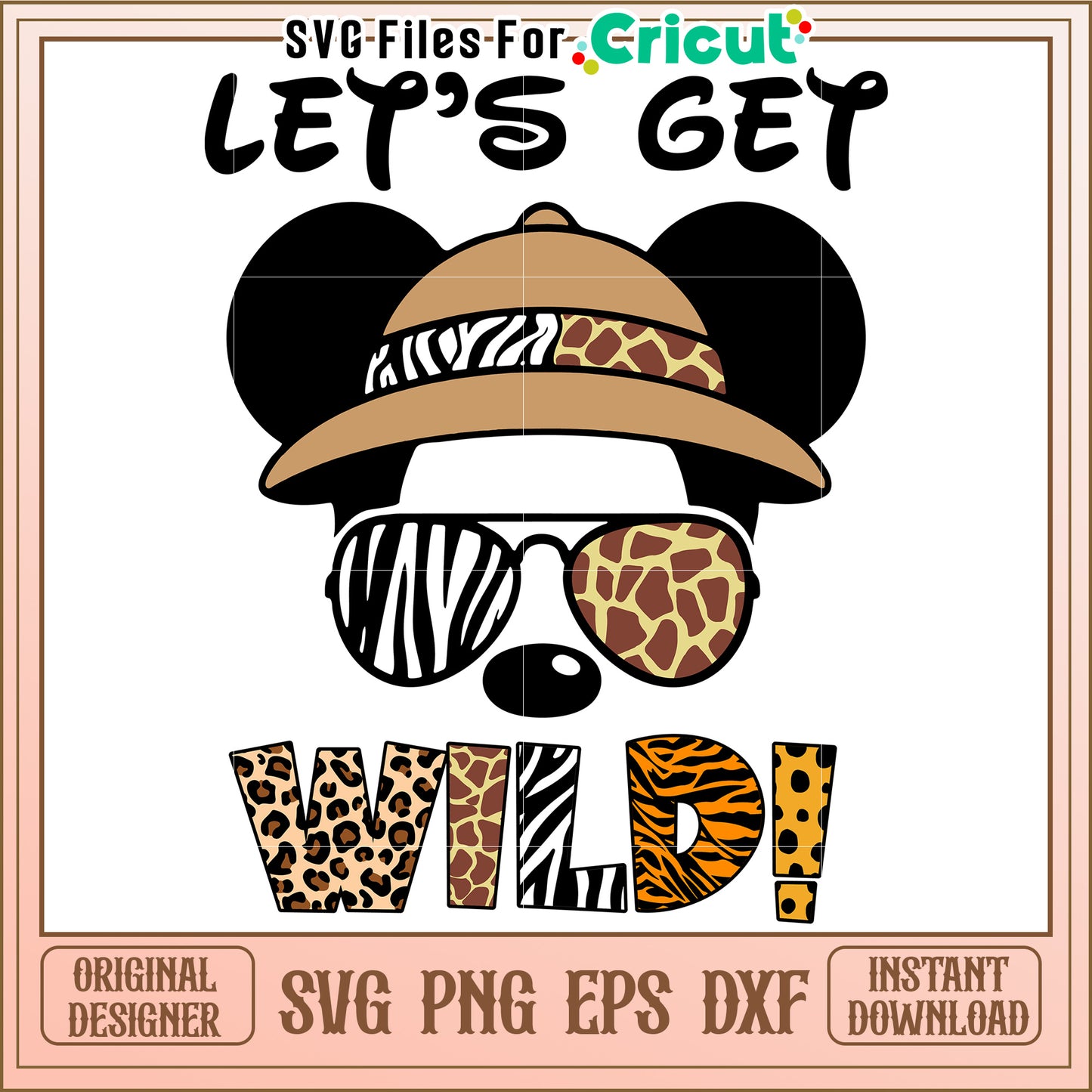 Lets Get Wild Animal SVG Design