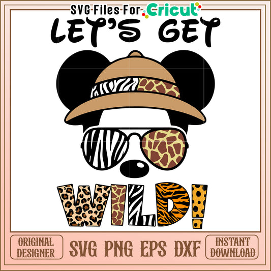 Lets Get Wild Animal SVG Design