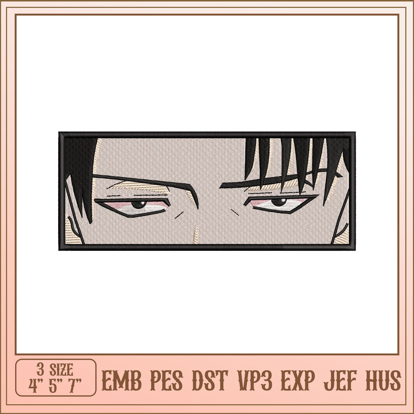 Levi Ackerman Eyes Embroidery Design