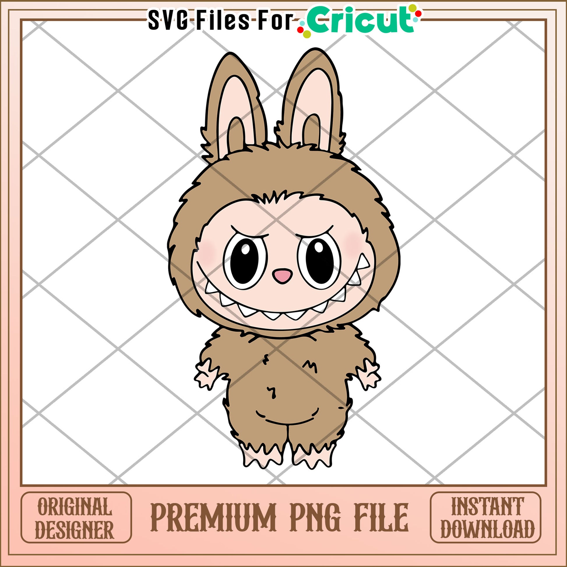 Light brown labubu png, labubu keychain png, independence doll png