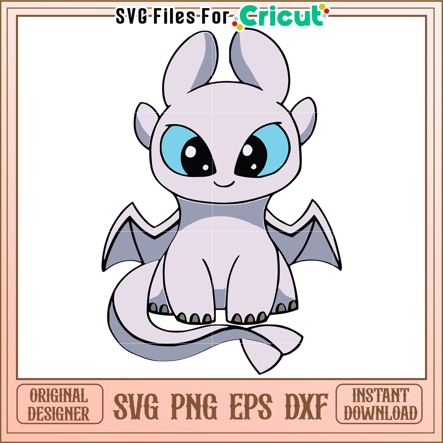 Light fury svg, how to train your dragon movie svg, cute dragons svg