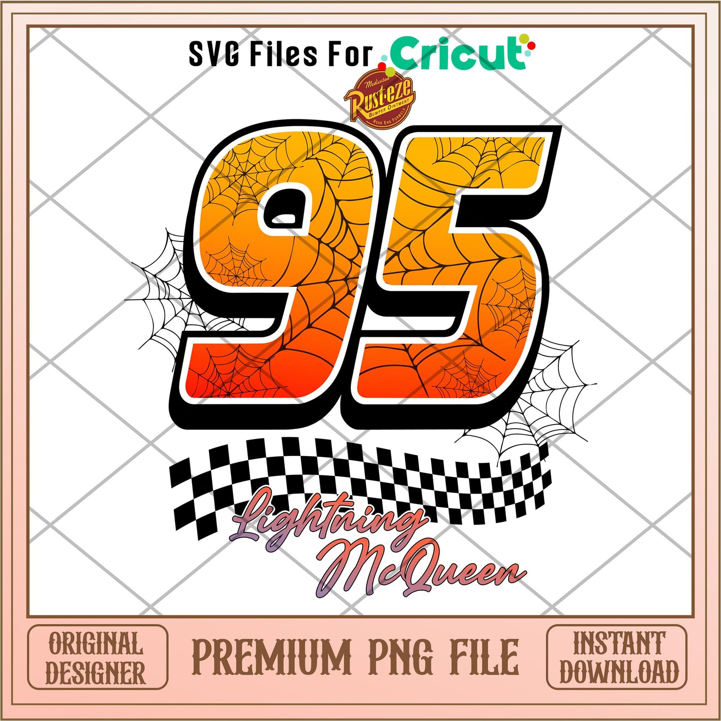 Lighting mcqueen 95 png, car png, digital download