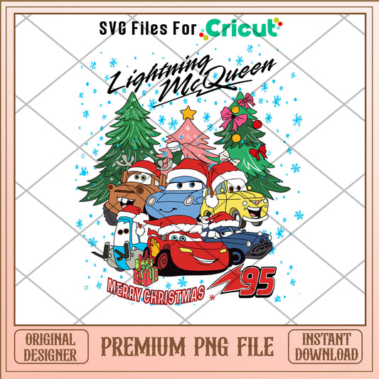 Lightning MC queen png, disney cars png, merry christmas png