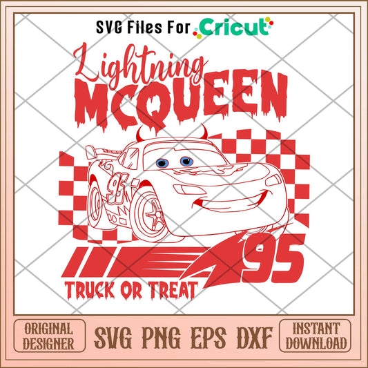 Lightning McQueen Mack 95 Hauler Truck svg, Disney car svg, Digital Download