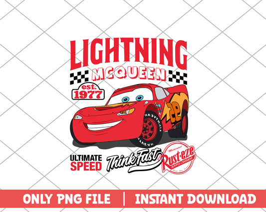 Lightning mcqueen think fast disney png