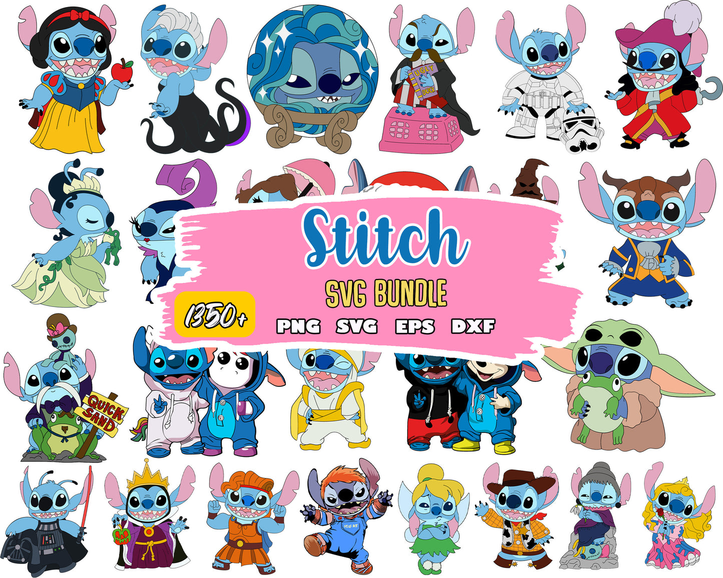 Disney stitch cosplay design bundle svg, stitch disney​ svg