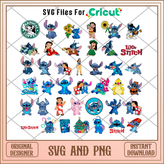 Lilo And Stitch Disney movie SVG Bundle 