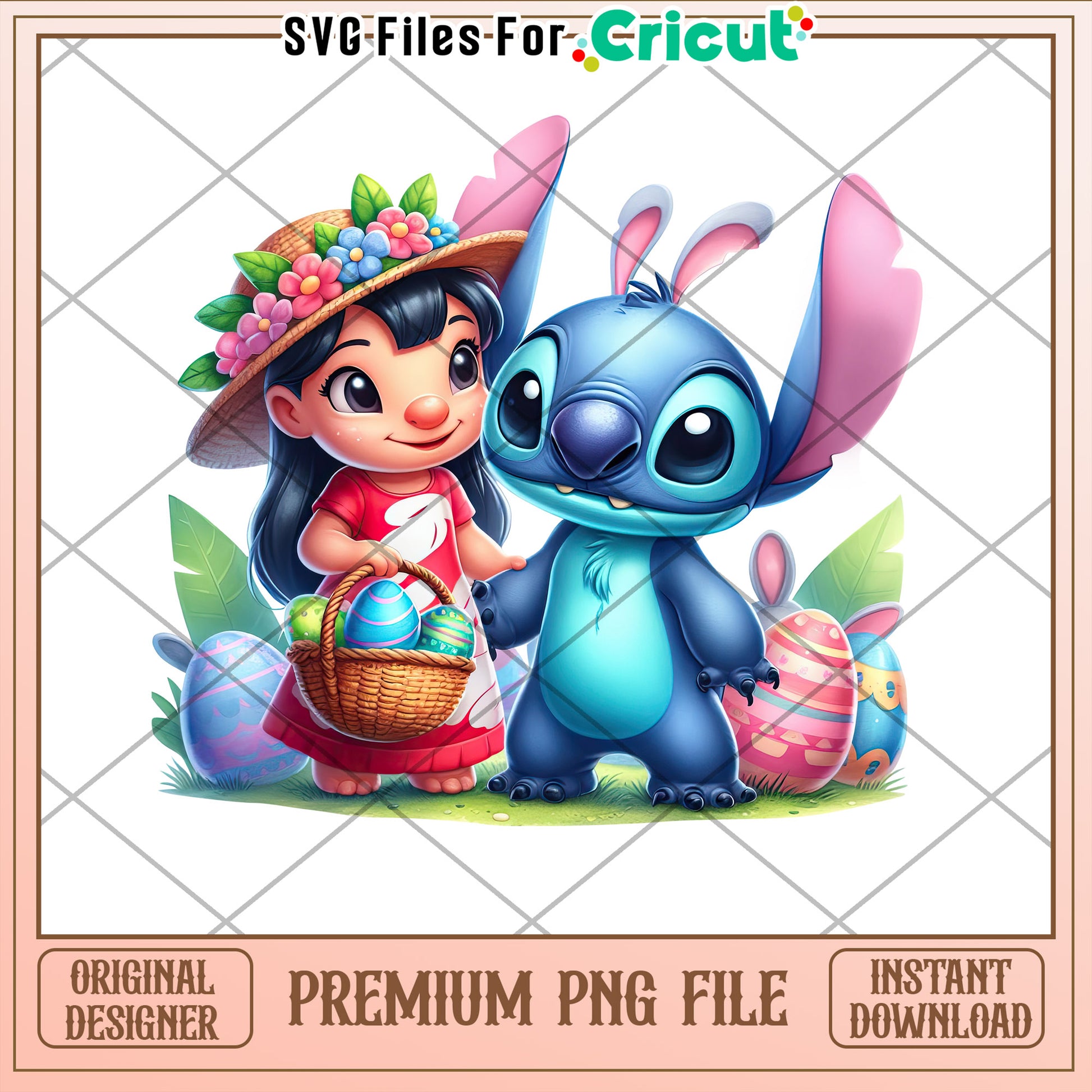 Lilo Stitch Easter PNG Cricut Design