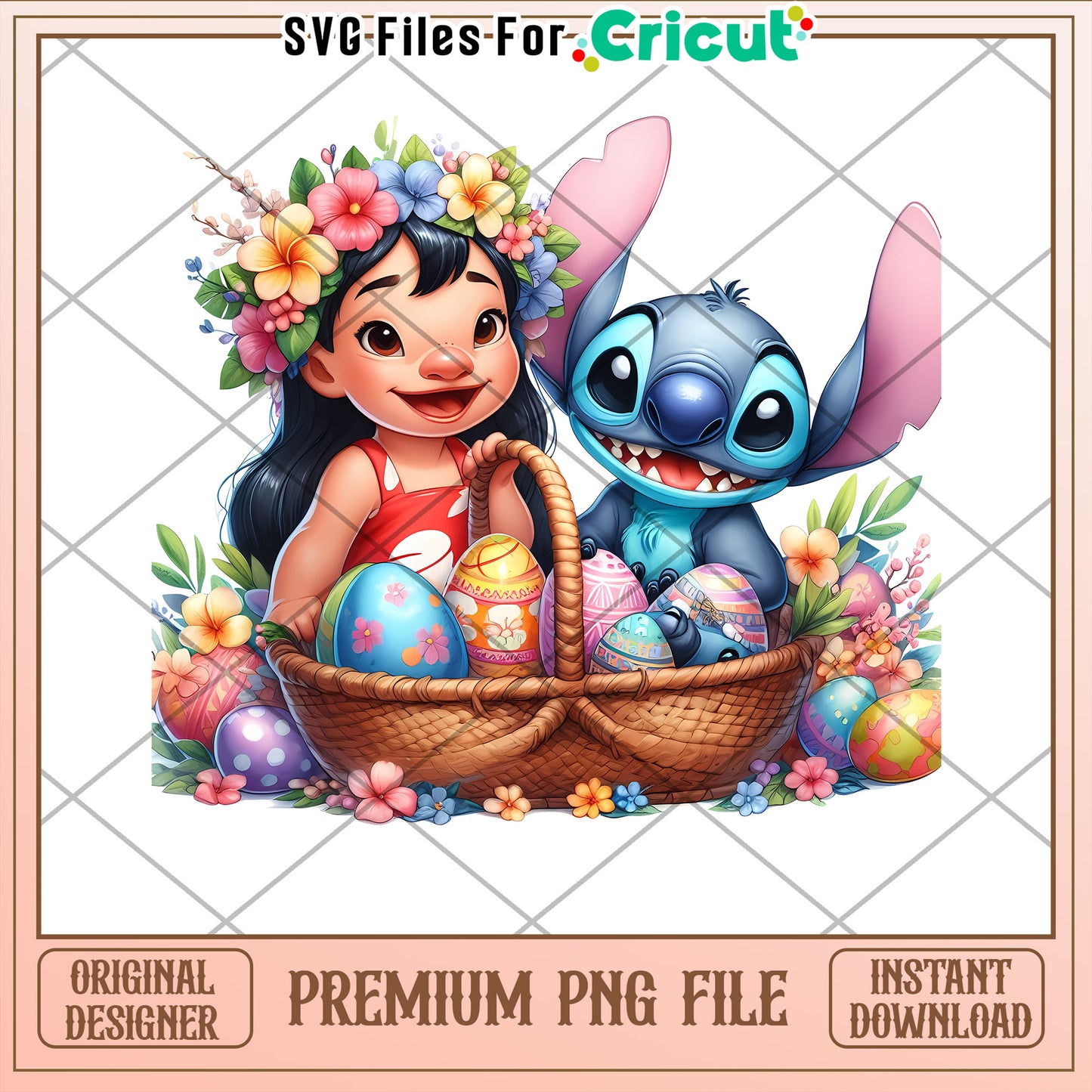 Lilo Stitch Easter PNG Cricut Download