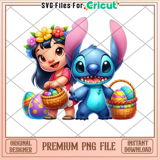 Lilo Stitch Easter PNG Instant Download