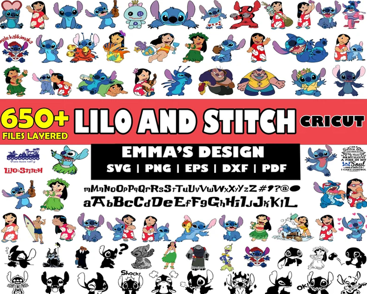 Lilo and stitch bundle svg, disney lilo and stitch​ svg