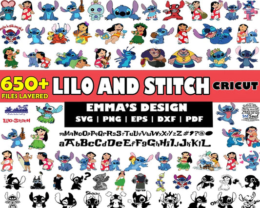 Lilo and stitch bundle svg, disney lilo and stitch​ svg