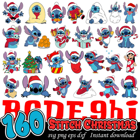 Stitch Chritsmas svg bundle, Lilo and Stitch Christmas svg bundle