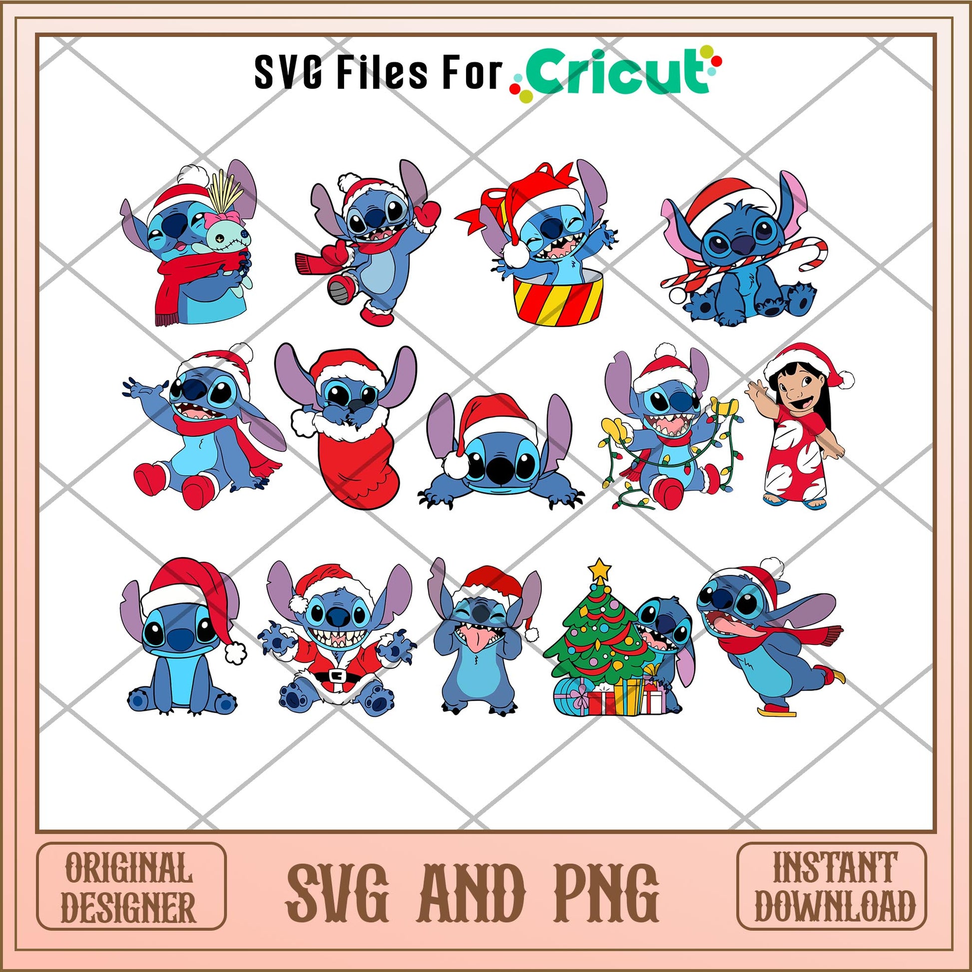 Lilo and Stitch movie Christmas SVG bundle 