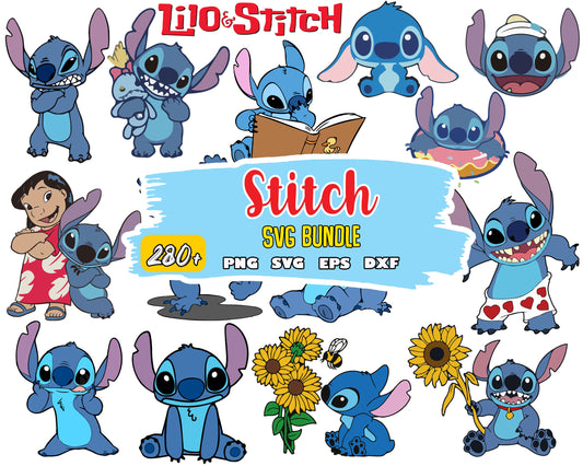 Lilo and stitch bundle svg, lilo and stitch cartoon​ svg