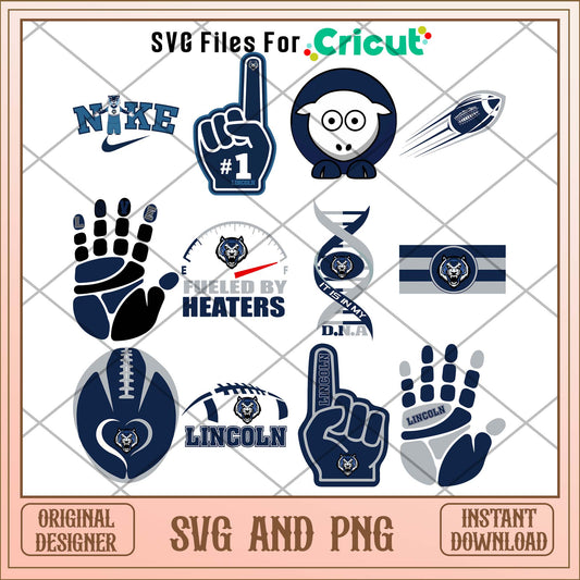Lincoln University hand svg, Lincoln University svg bundle, NCAA svg