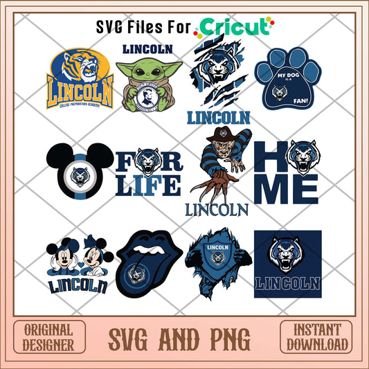 Lincoln University home svg, Lincoln University svg bundle, NCAA svg