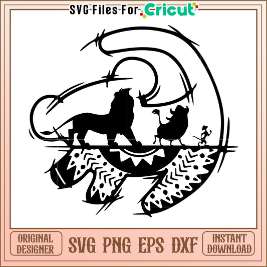 Lion King SVG Design Instant Download