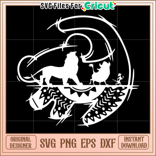 Lion King SVG Design PNG, EPS, DXF