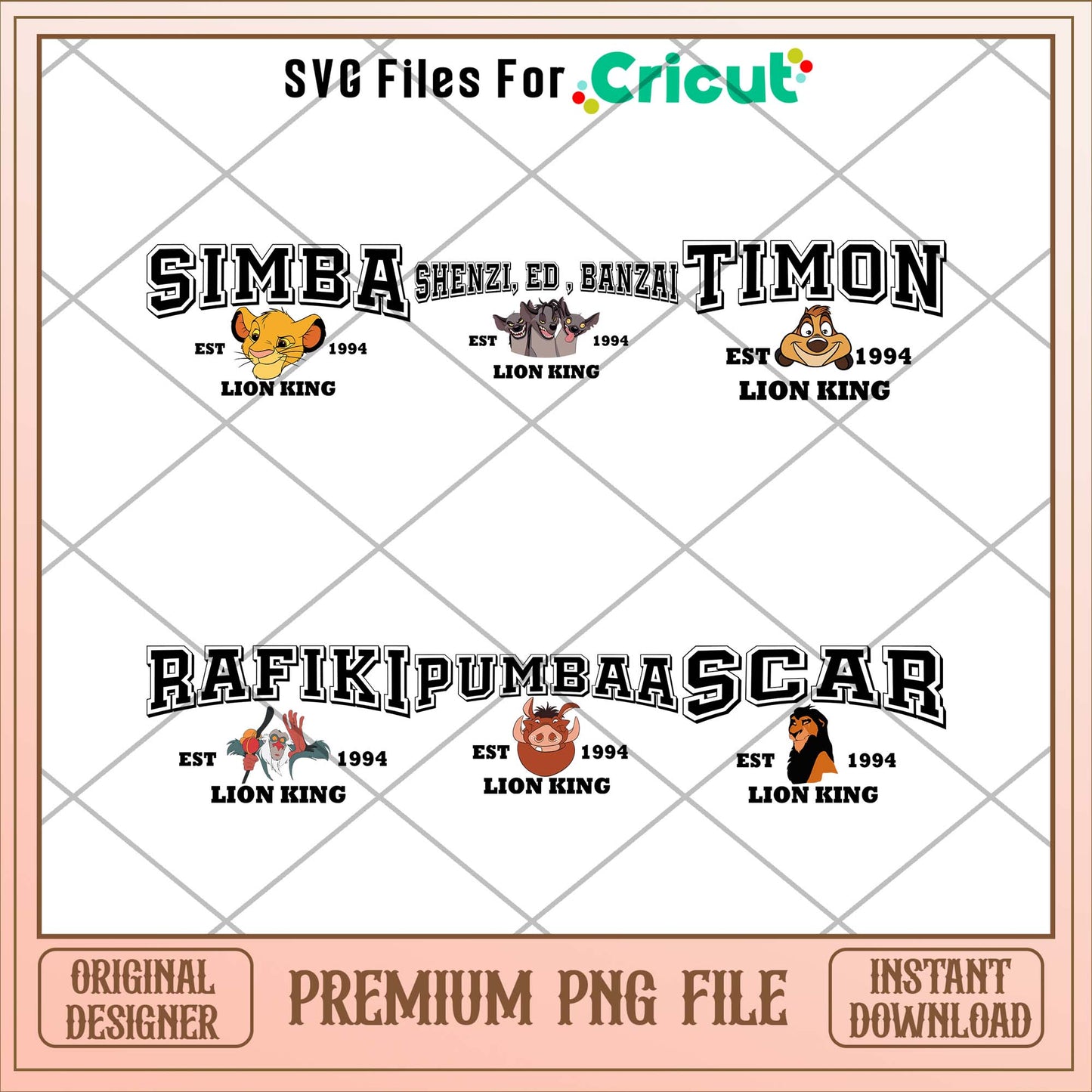 Lion king characters logo png bundle