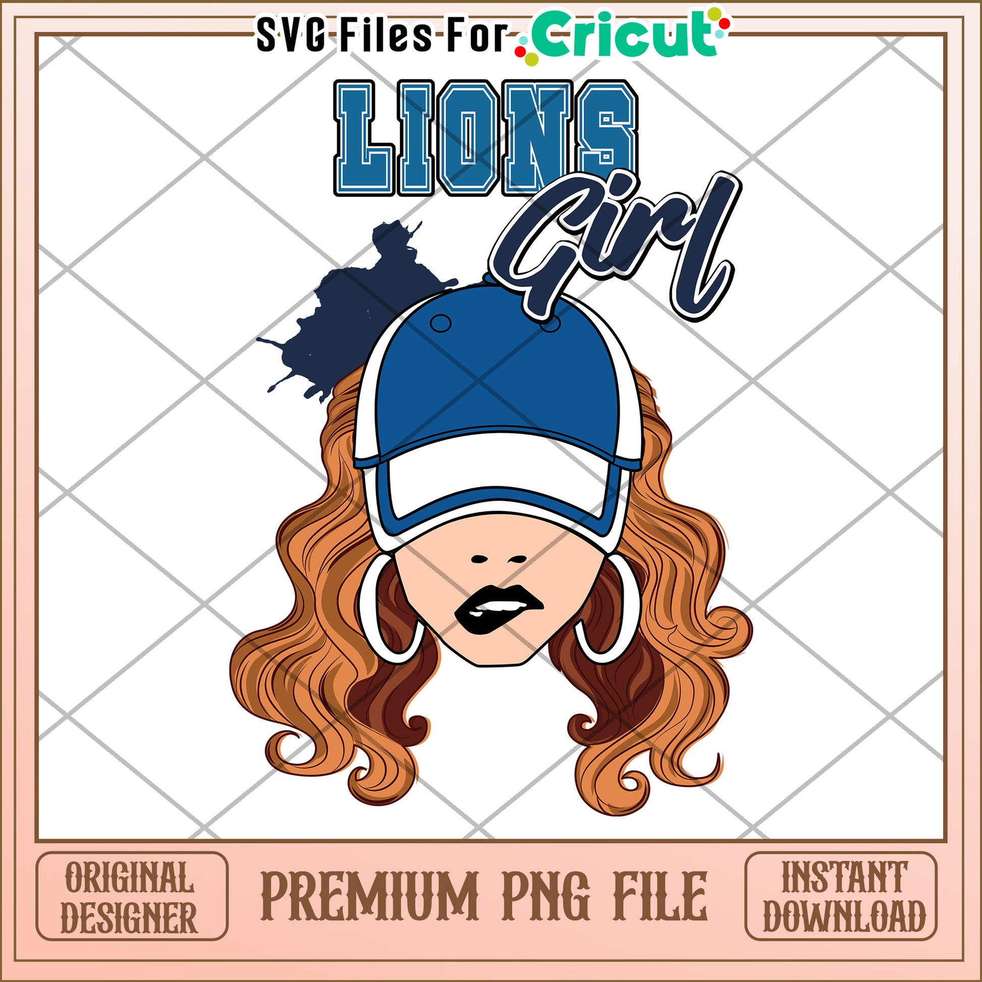 Lions Girl PNG File for Cricut, Ideal for Crafting and Design