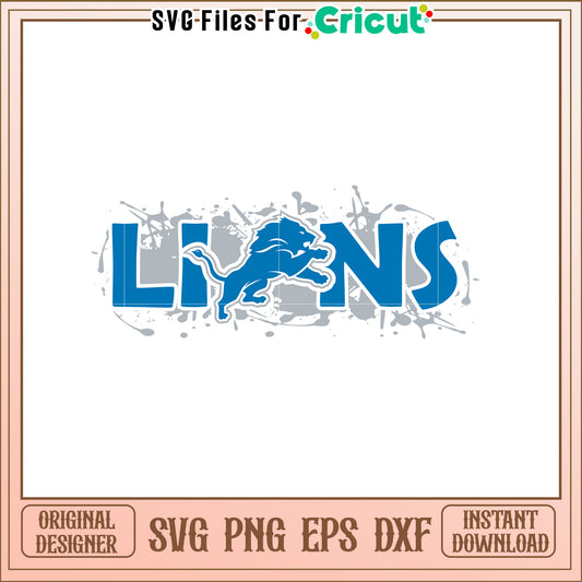 Lions Sports Team SVG Design for Fans and Decor