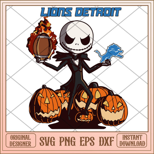 Lions Detroit Jack bundle svg, The Nightmare Before Christmas Svg, digital download