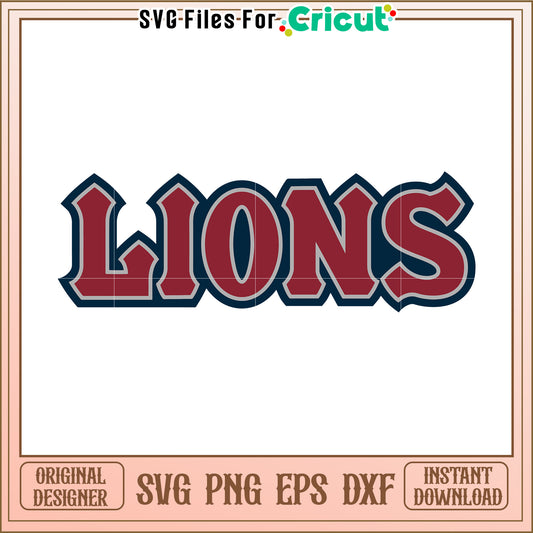 Lions design for Cricut users, perfect for sports and team projects