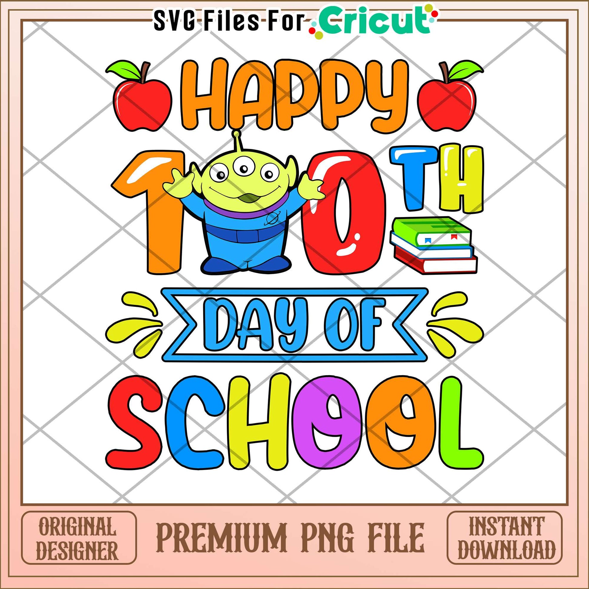 Little Green Aliens happy 100 days of school png, toy story png