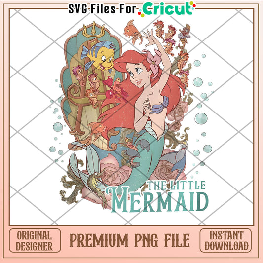 Little Mermaid PNG Sublimation Design