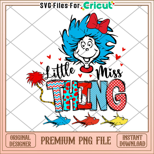 Little Miss Thing Fun PNG Design for Creative Projects