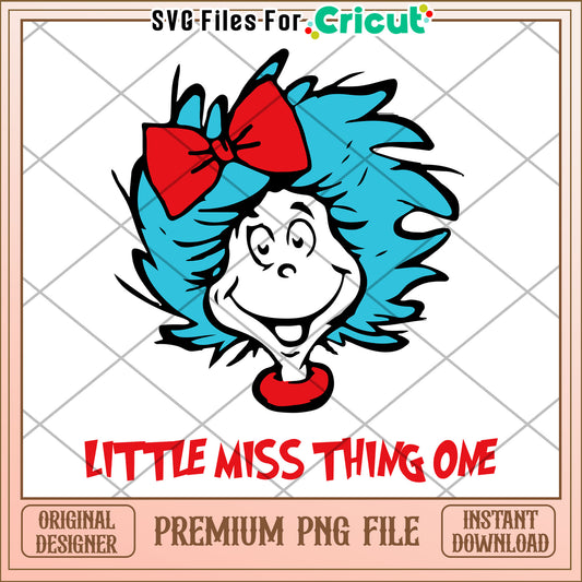 Little Miss Thing One Fun PNG for Creative Projects