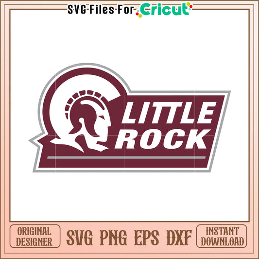 Little Rock Spartan Logo SVG Design, Perfect for Cricut Projects