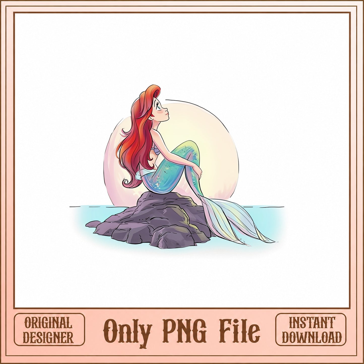 Little Mermaid Ariel PNG, Disney Princess PNG, Clipart PNG