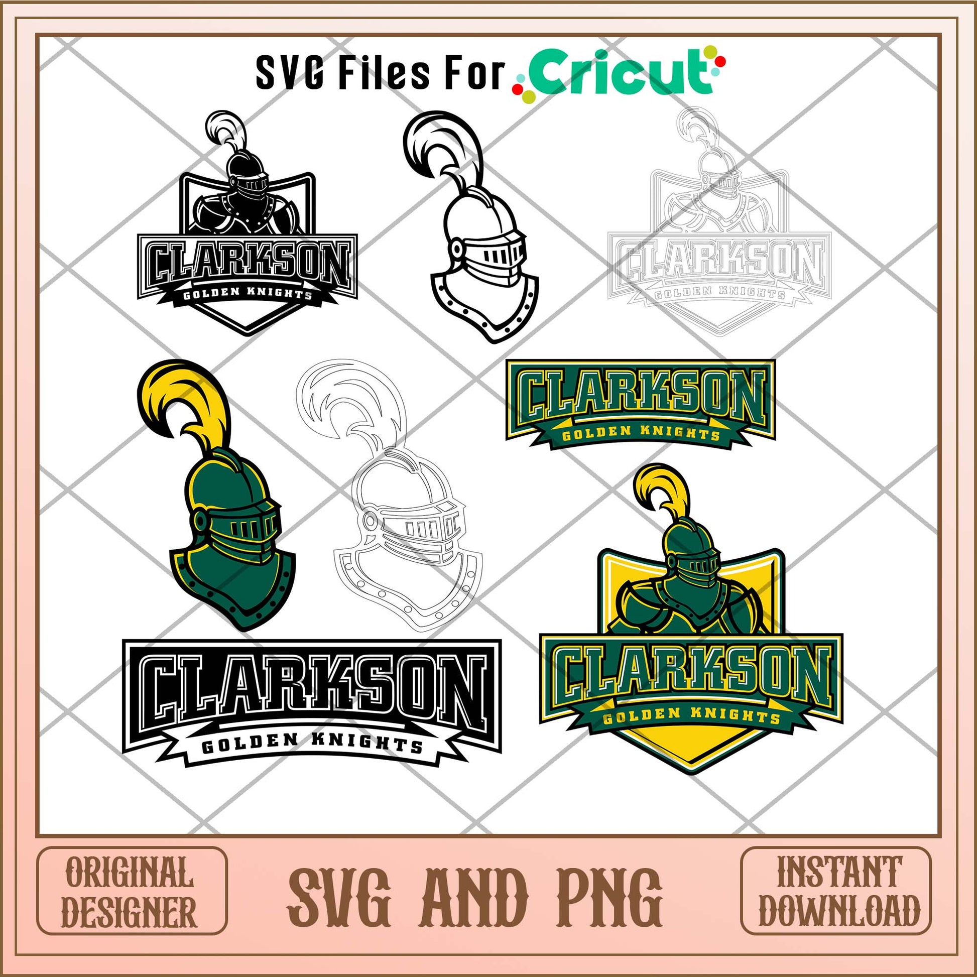 Clarkson Golden Knights svg, Clarkson Golden Knights svg bundle, NCAA svg