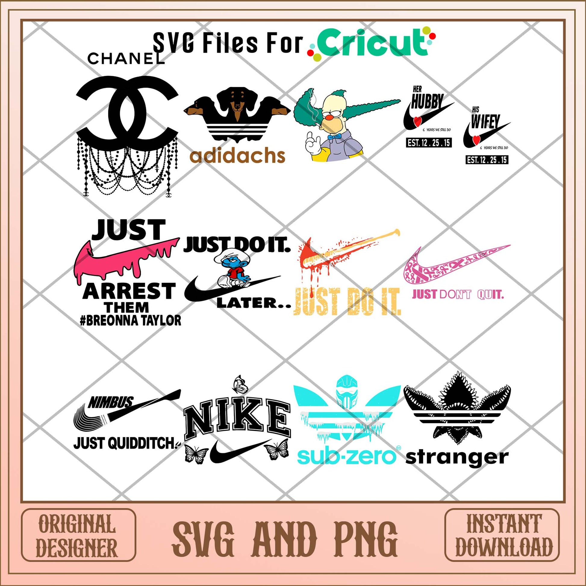 Logo brands svg bundle, Cute art svg bundle - Svgfileforcricut