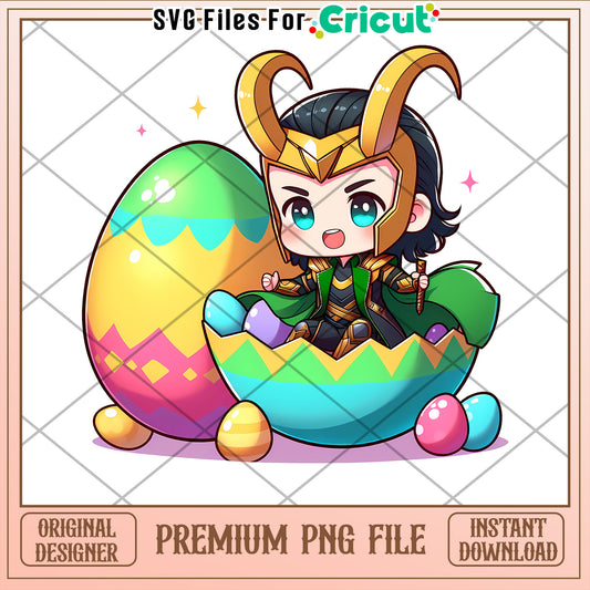 Loki Easter Egg PNG Cricut File