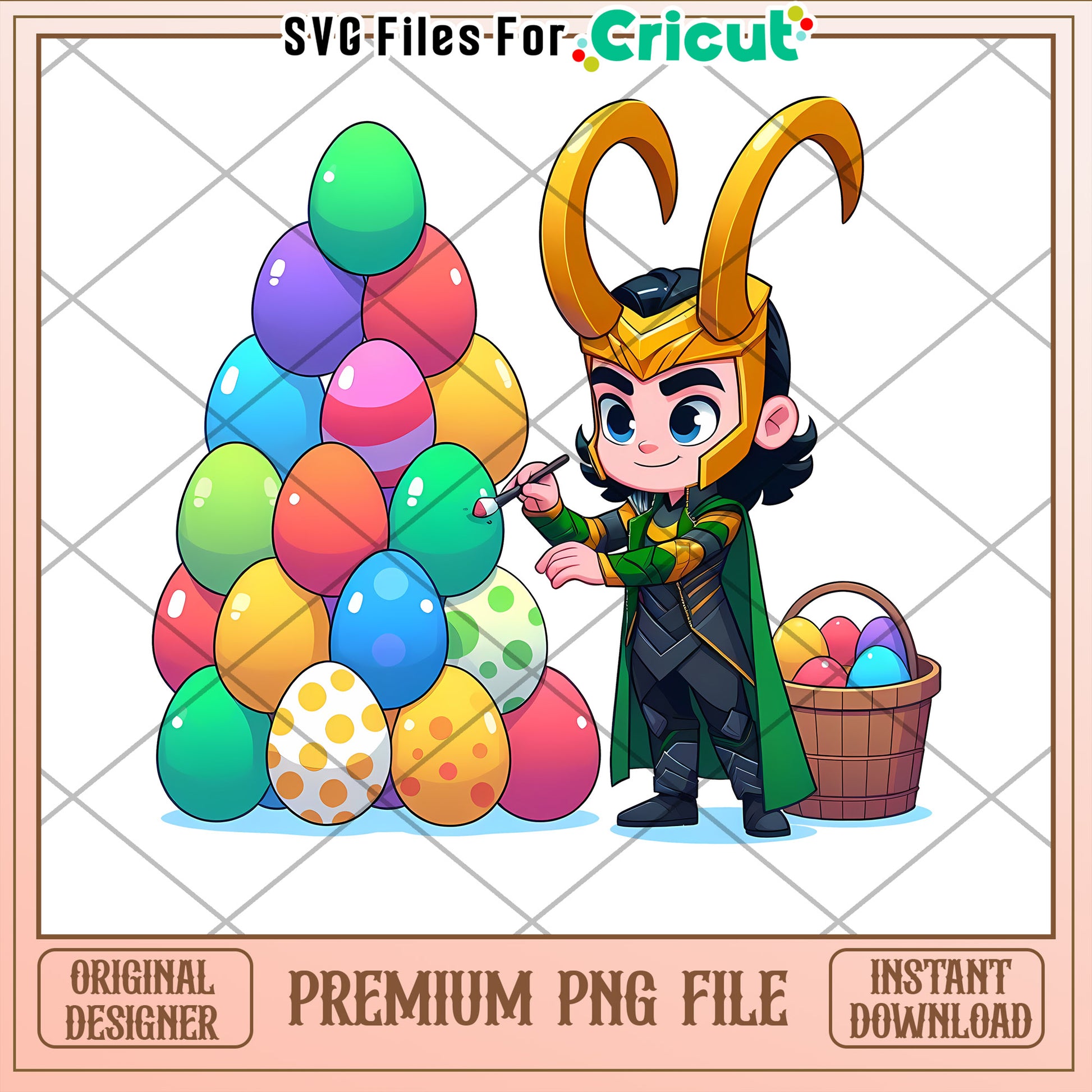 Loki Easter Eggs PNG Cricut File