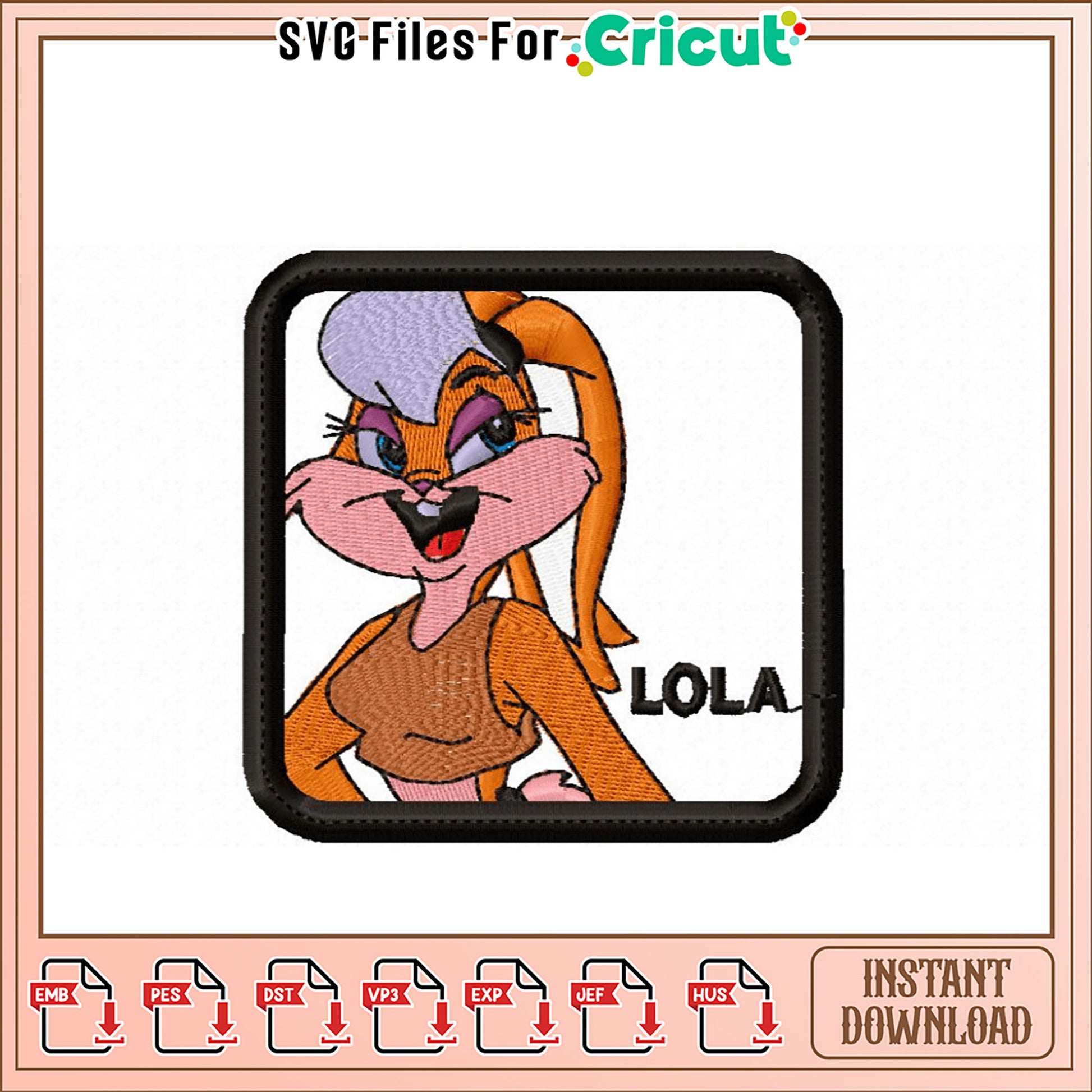Lola Bunny Embroidery Design Instant Download