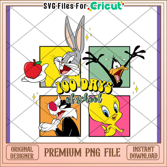 Looney Tunes 100 Days of School PNG
