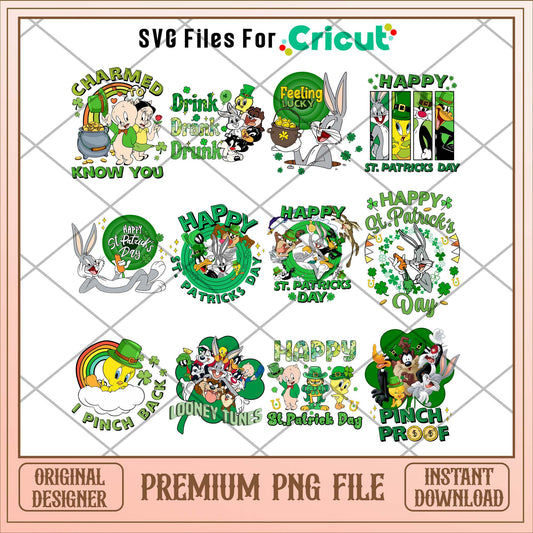 Looney Tunes Happy St.Patrick's day png bundle