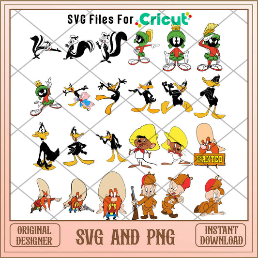 Looney tunes movie friends svg bundle