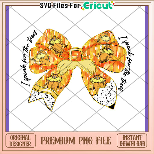 Lorax Bow PNG Design Instant Download